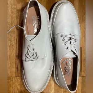 Salvatore Ferragamo Ninja Gull Grey Laces Ups